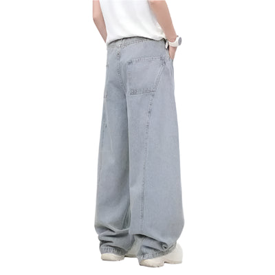 Axel Denim Baggy Jeans - Men’s Ripped Wide-Leg Stretch Fit