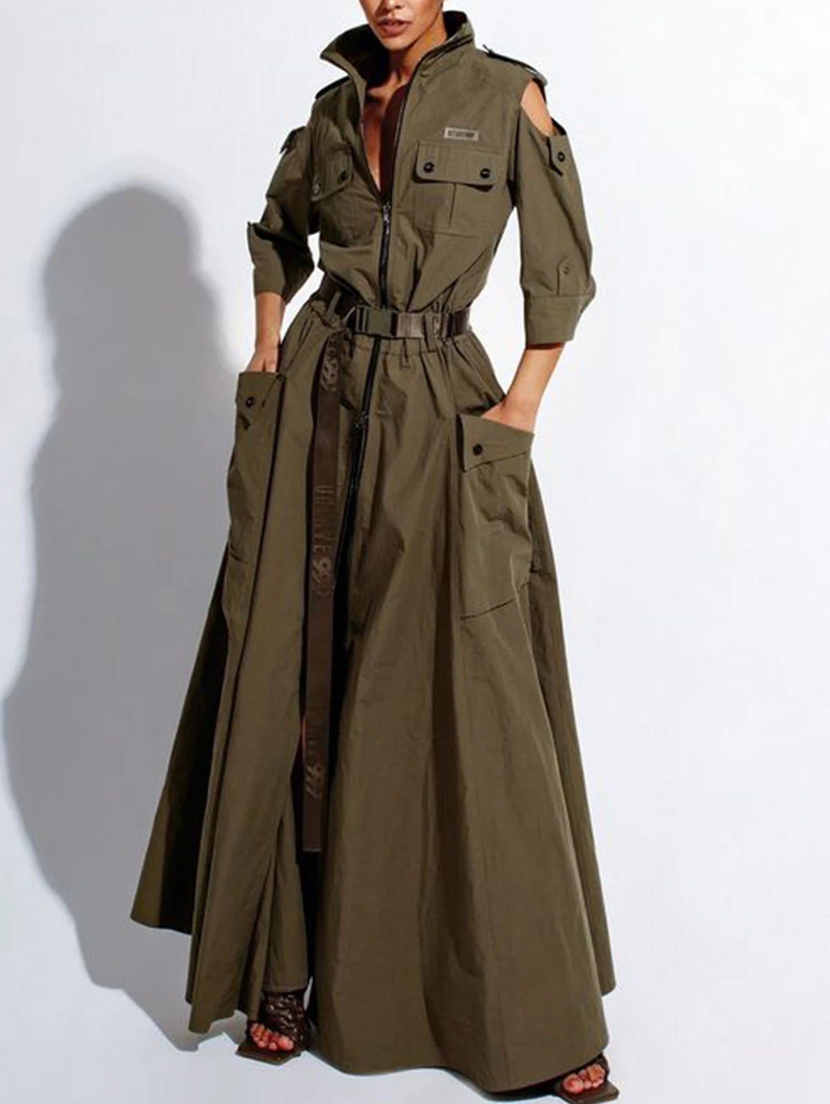 Savana Zip-front Maxi Dress