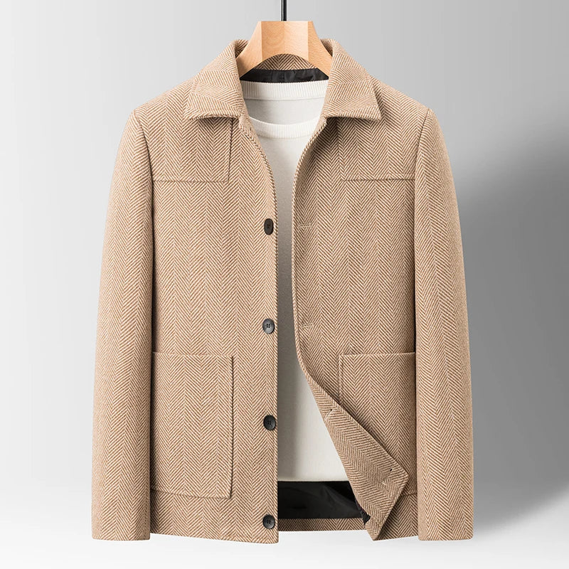 Grant Herringbone Wool-Blend Jacket