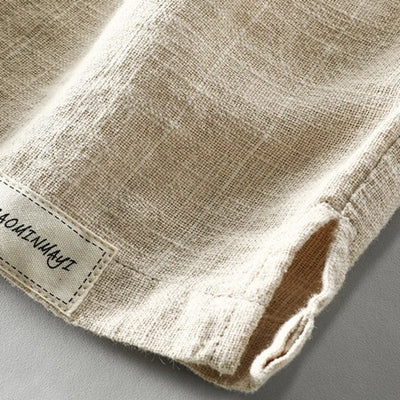 Theo Linen Shorts - Men's Relaxed Fit with Drawstring Waist