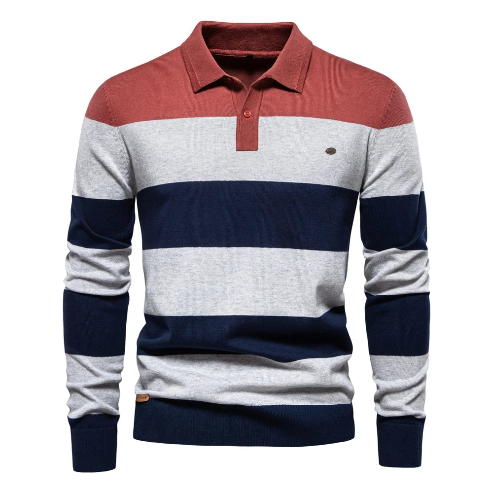 Enzo Cotton Polo Sweater