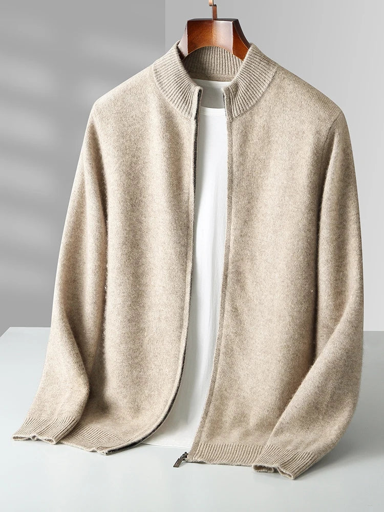 Beige sweater on a gray background