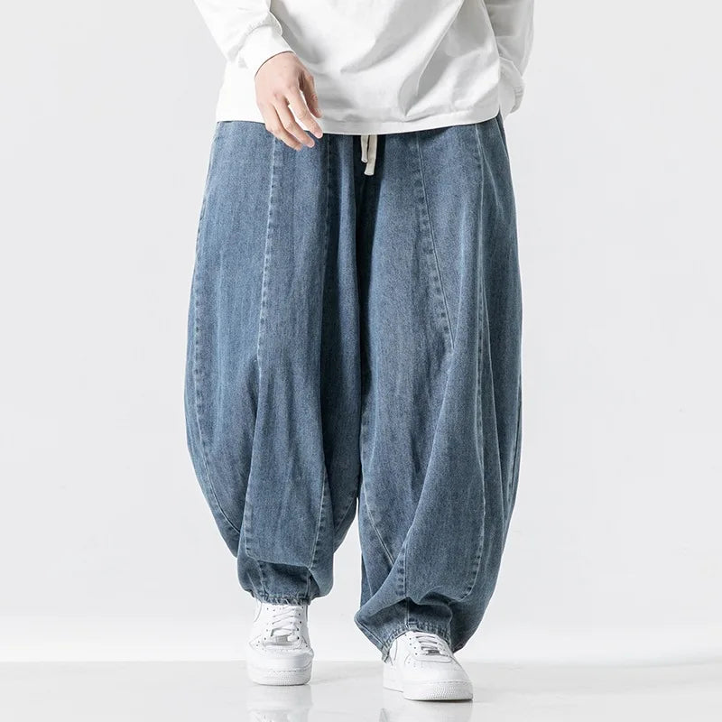 Kenji Cotton Baggy Lantern Pants – Men’s Japanese Streetwear Fit
