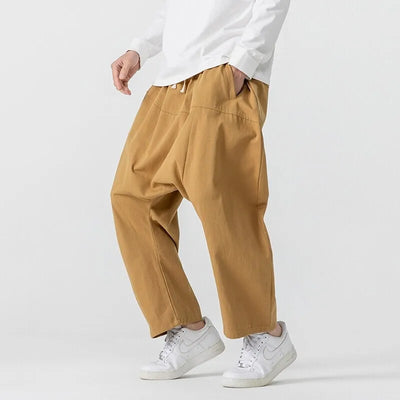 Riku Cotton-Linen Baggy Pants – Men’s Wide Leg Streetwear