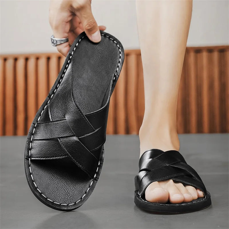 Yanis Leather Slide