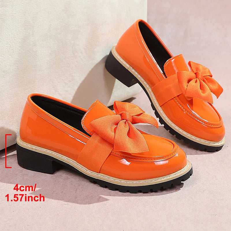 Carmen Bow Platform Loafers