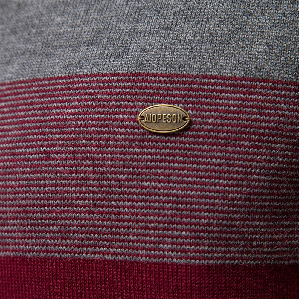 Nolan Striped Half-Zip Sweater