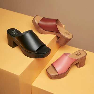 Solene Platform Slides with heels