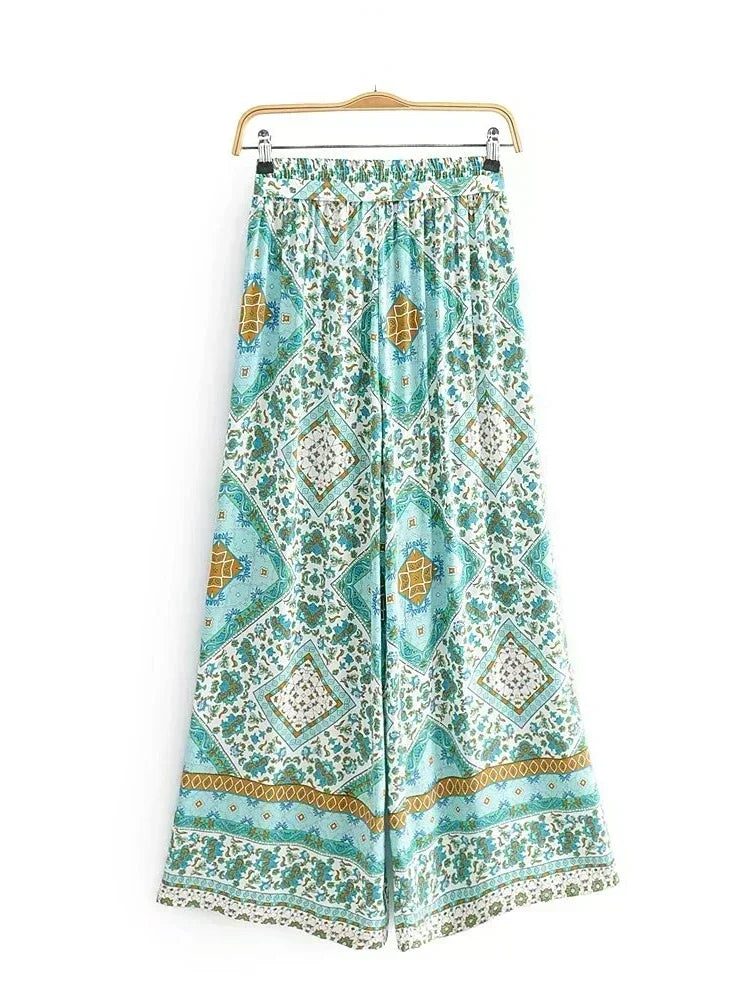 Macy Floral Wide Leg Pant