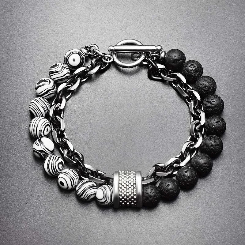 Stone Link Bracelet Set
