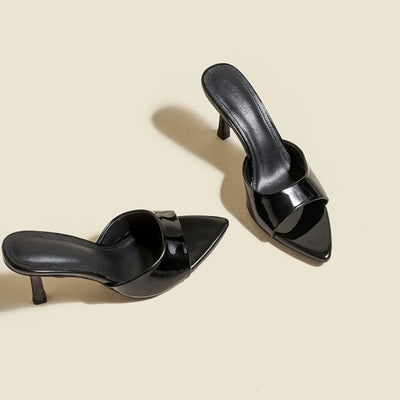Claire Patent Heel Slides