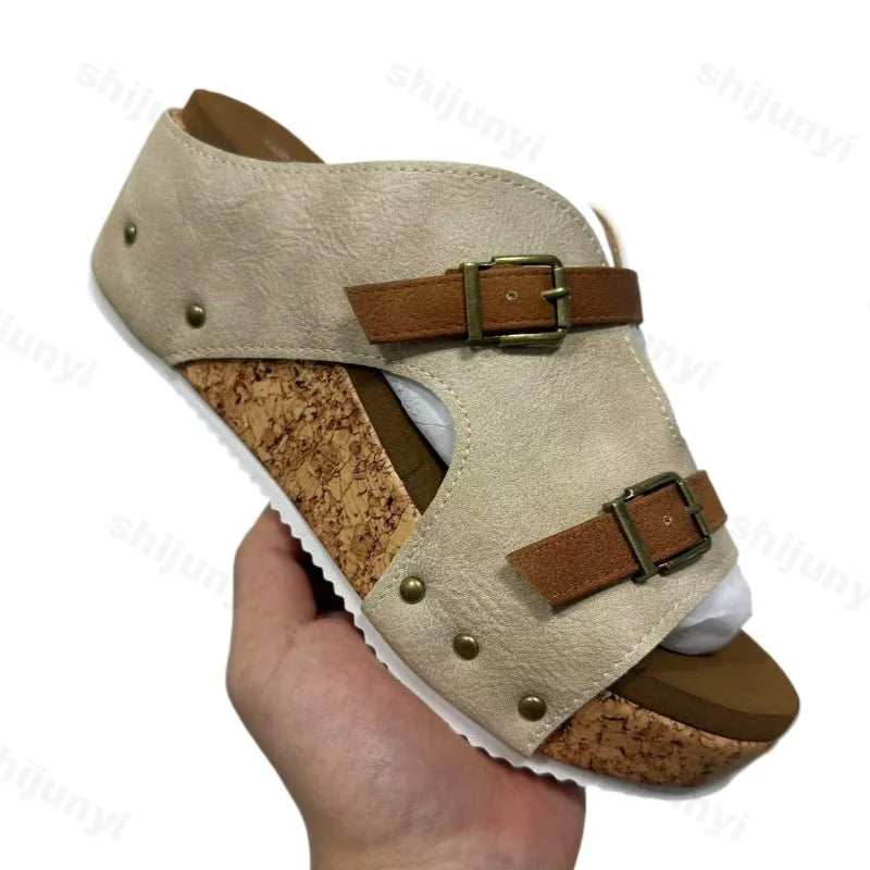 Serena Woven Wedge Sandals – Open-Toe Comfort Heels