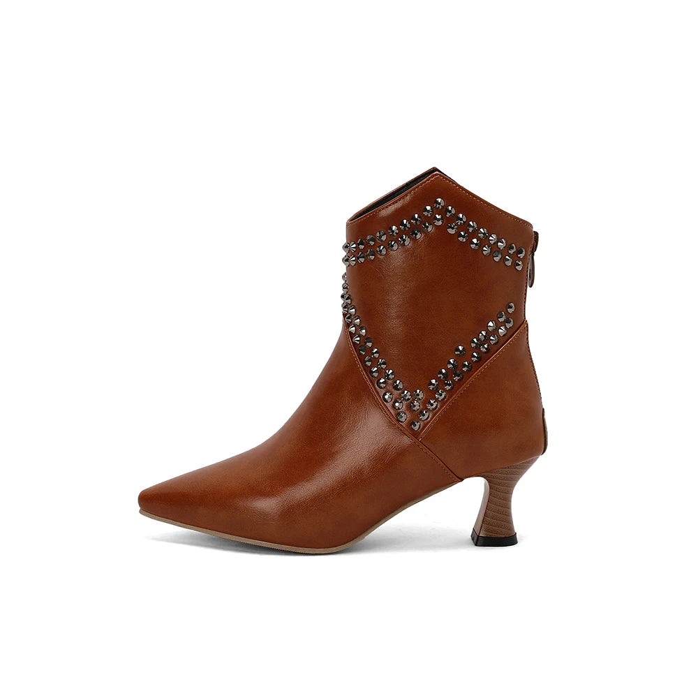 Valeria Vegan-Leather Mid-Calf Heel Boot