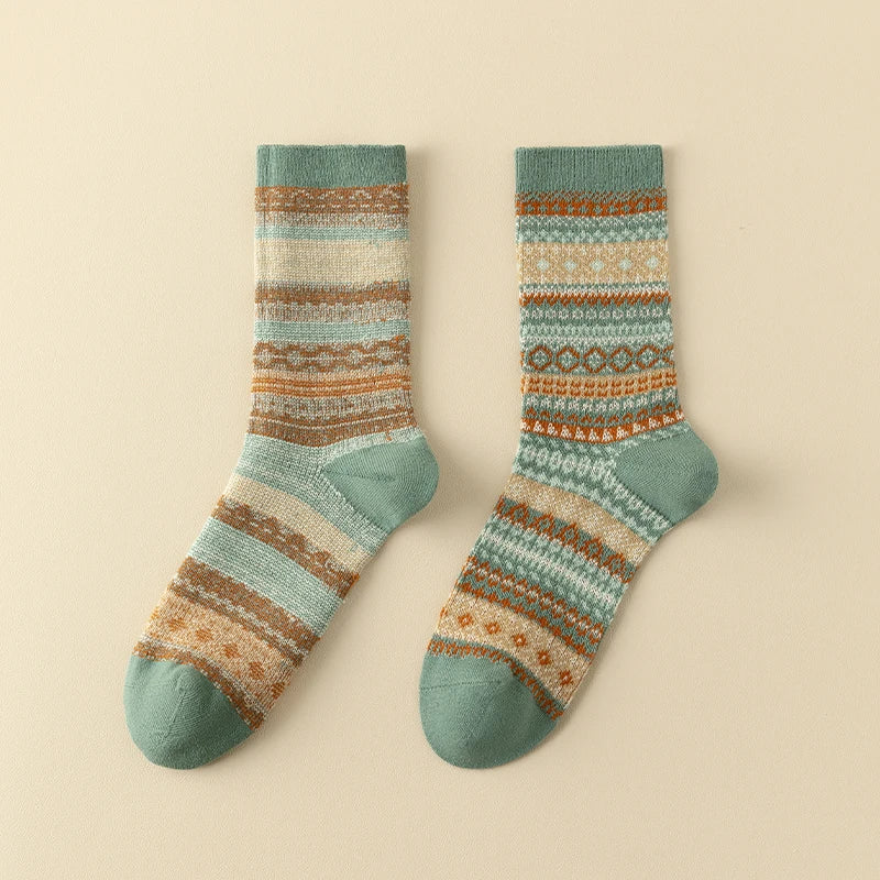 Freja Nordic Knit Socks – Set of Three