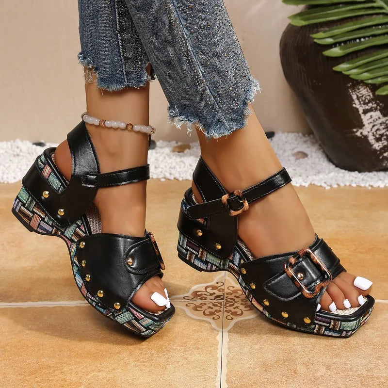Natalia Crystal Heel Sandals
