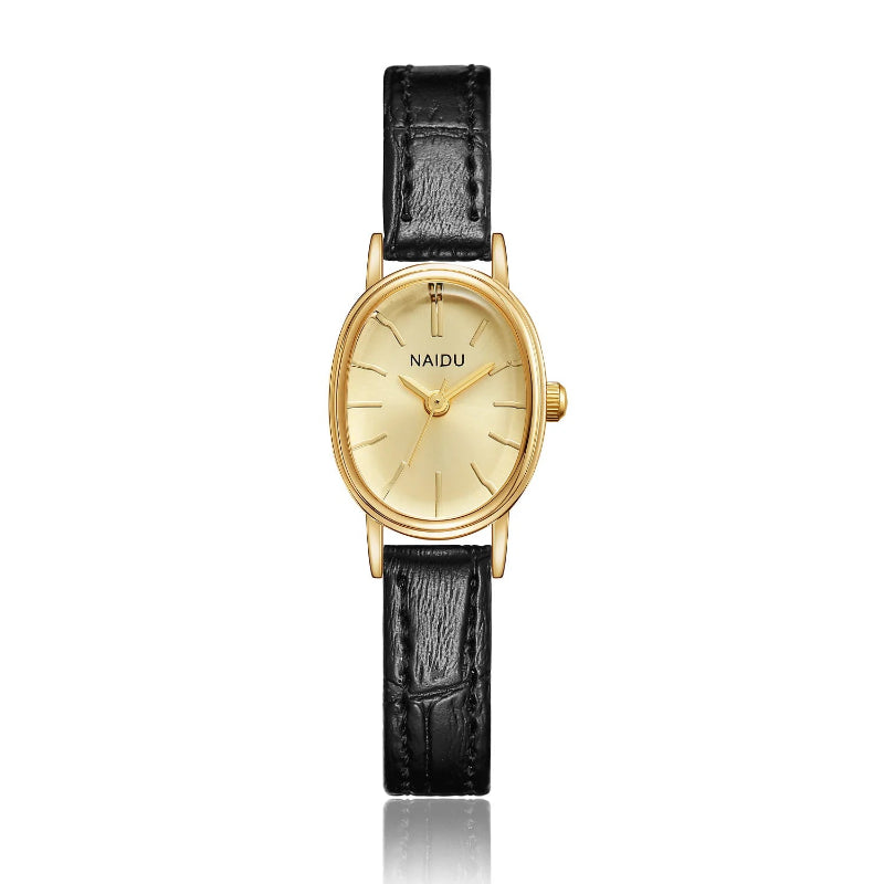 Olivia Oval Leather Strap Watch