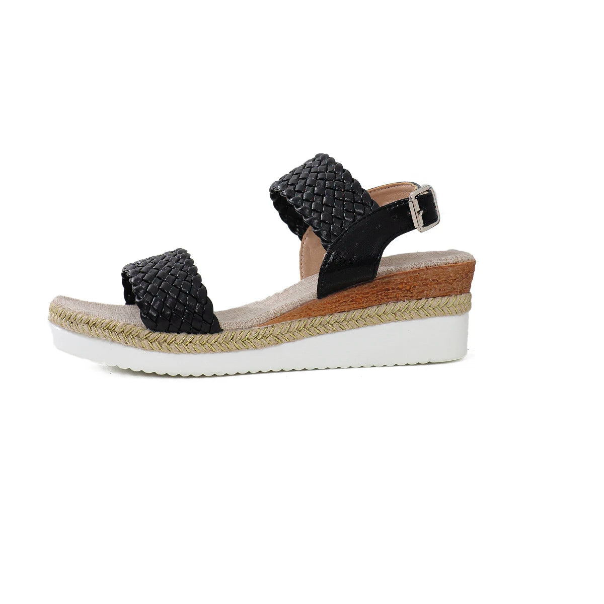Saphir Woven Comfort Sandals – Women’s Braided Platform Slip-Ons