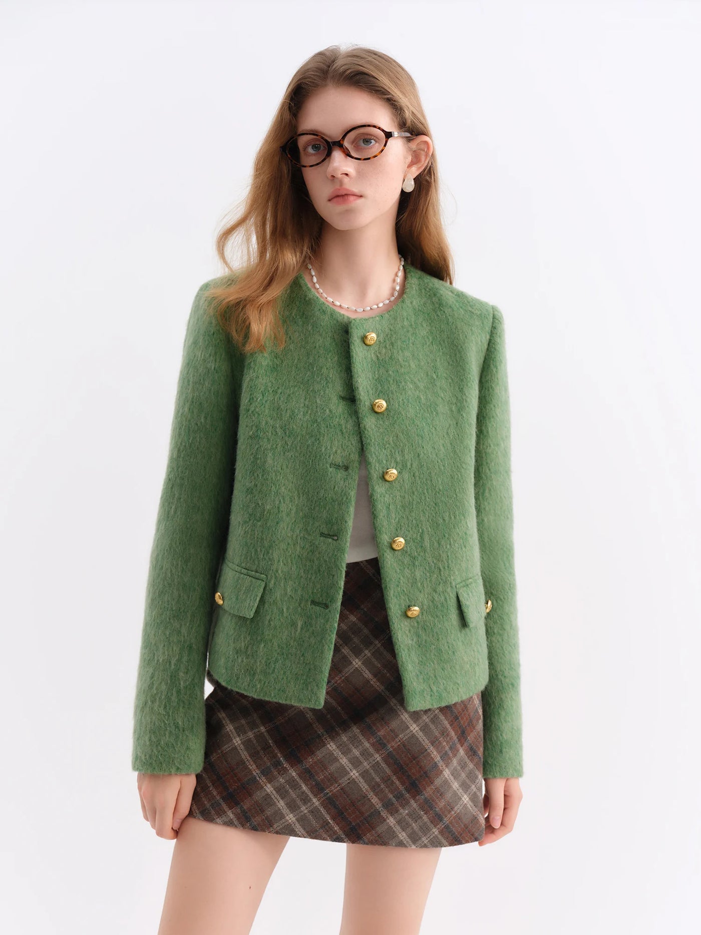 Élise French Wool Tweed Coat