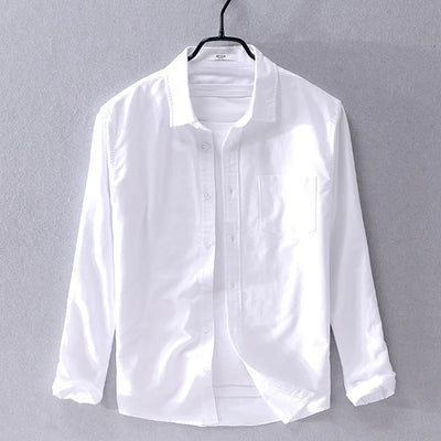 Henry Oxford Shirt – Men’s Cotton Long Sleeve