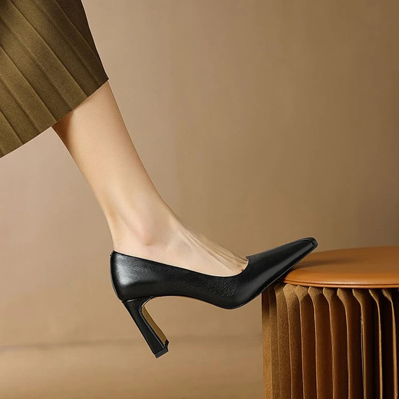 Harper Genuine Leather Pumps