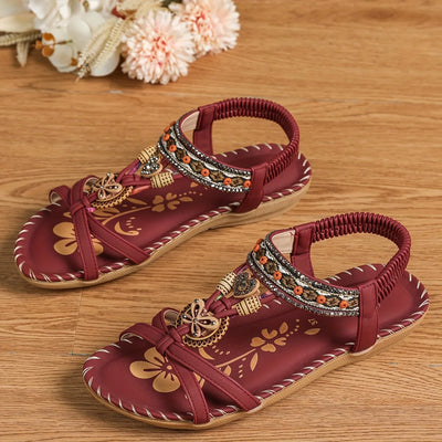 Giulia Beaded Slingback Sandals – Cushioned Footbed Slip-On