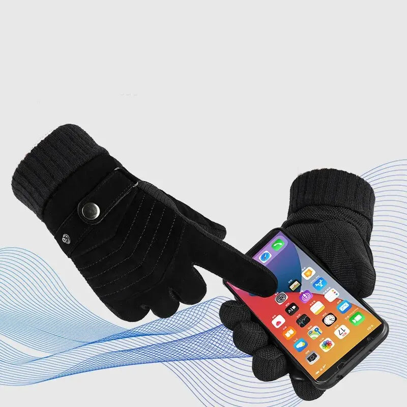 Leather Insulated Touch Gloves
