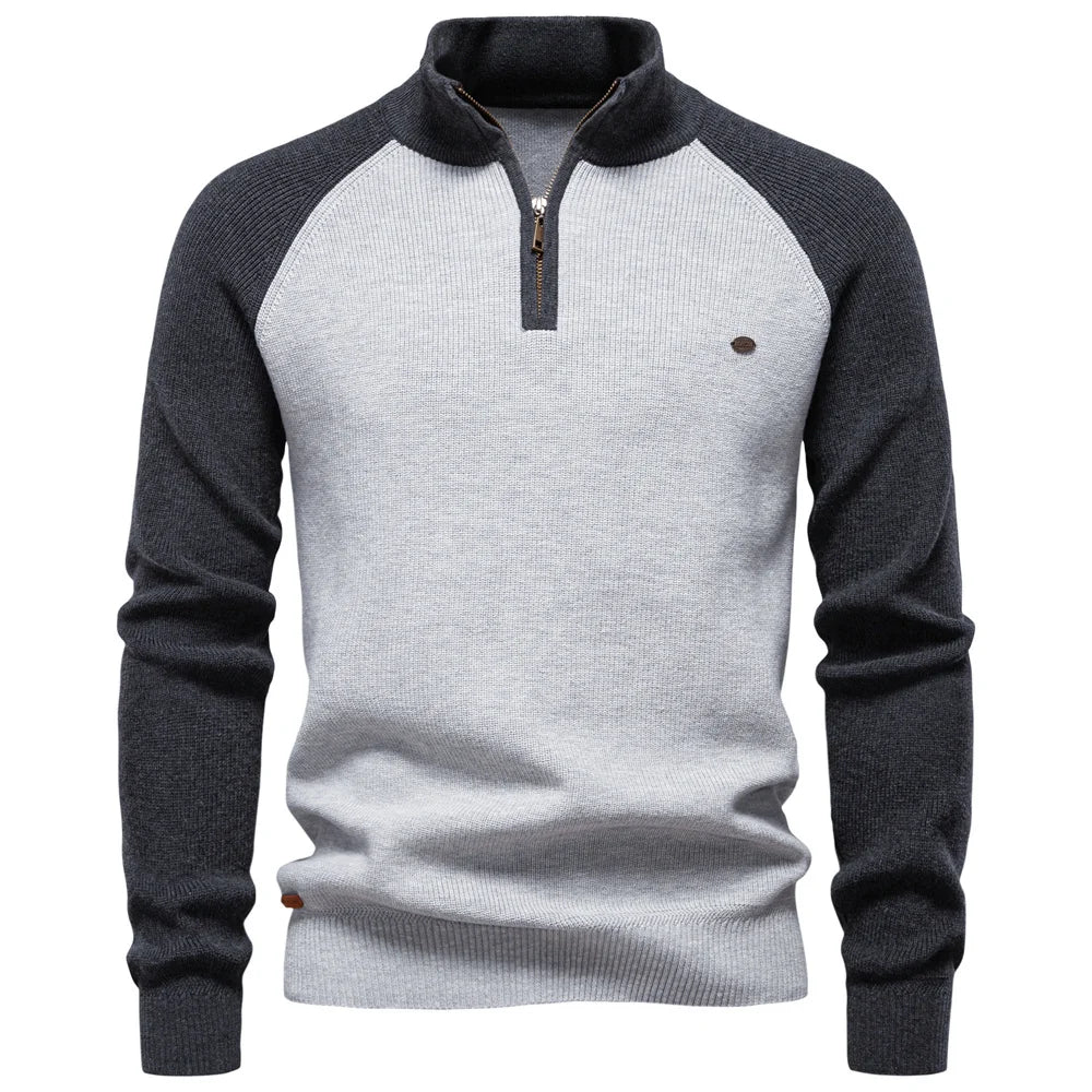 Nolan Cotton Mock Neck Sweater