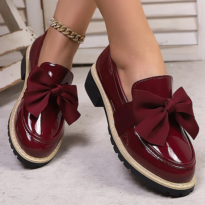 Carmen Bow Platform Loafers