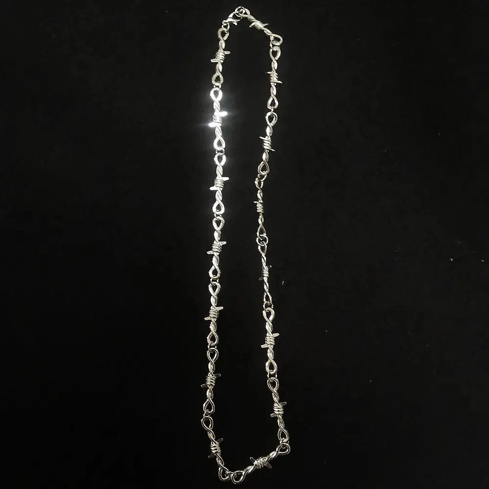 Barbed Wire Choker Necklace