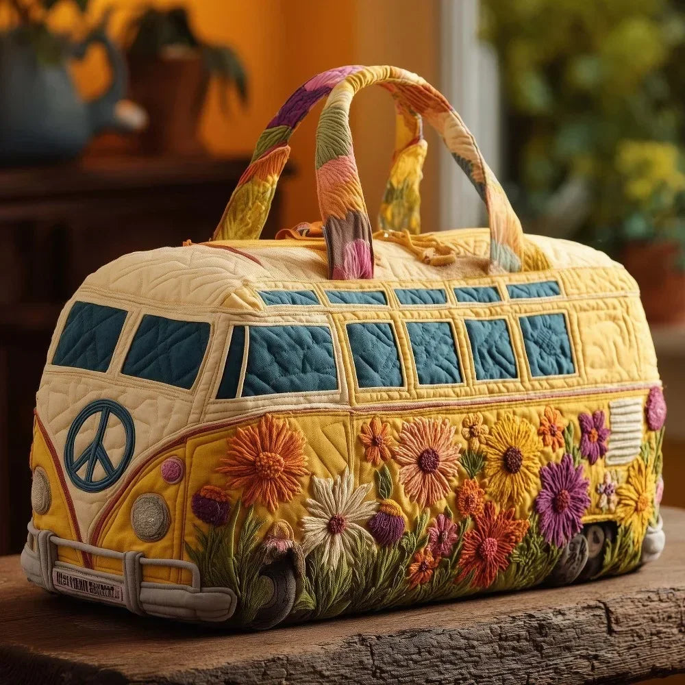 Daisy Quilted Duffle Weekend Bag