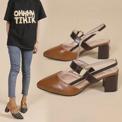 Isabella Plaid Slingback Pumps&nbsp