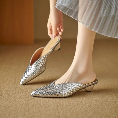 Luma Woven Heel Mules