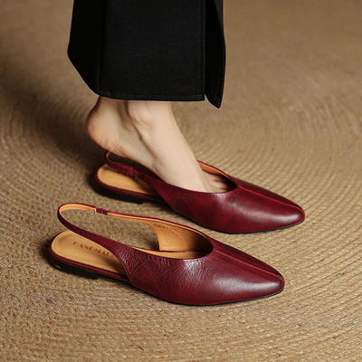 Alessia Genuine Leather Slingback Flats
