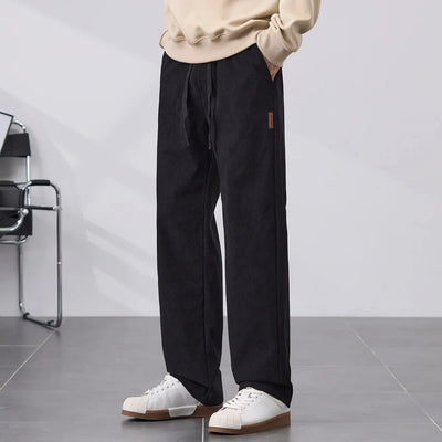 Ethan Fleece-Lined Straight-Leg Pants – Men’s Winter Casual Trousers