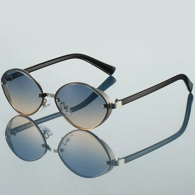Riley Oval Metal Sunglasses