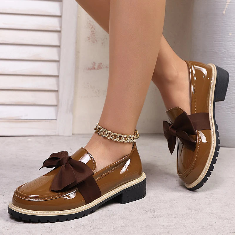 Carmen Bow Platform Loafers