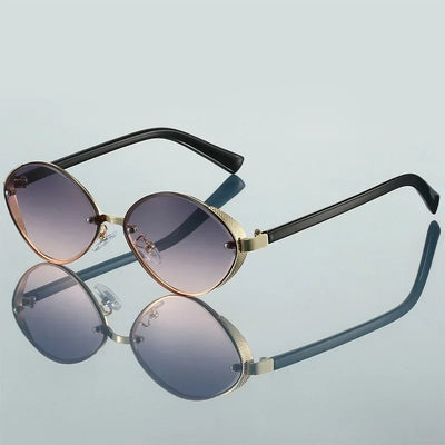 Riley Oval Metal Sunglasses