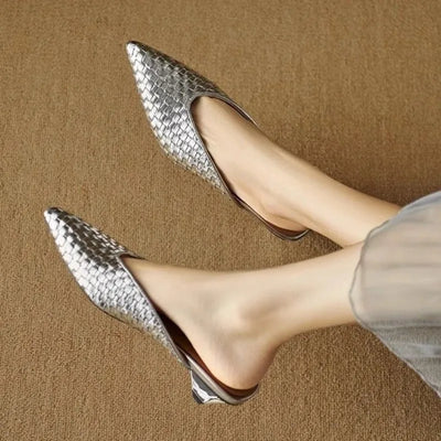Luma Woven Heel Mules
