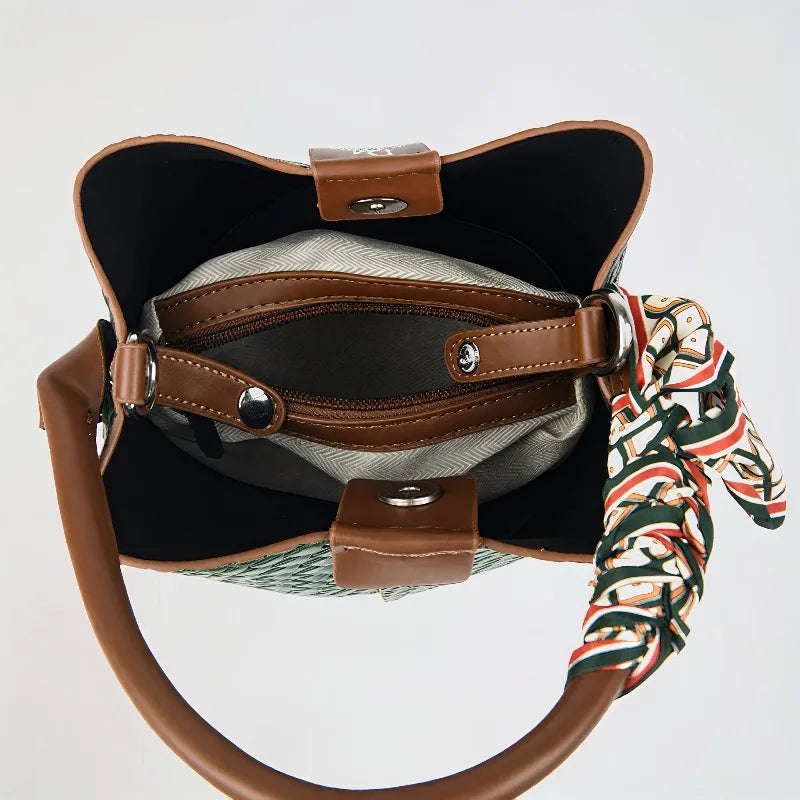 Marilyn Weave Bucket Bag