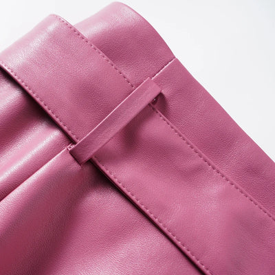 Clara High Waist Leather Skirt