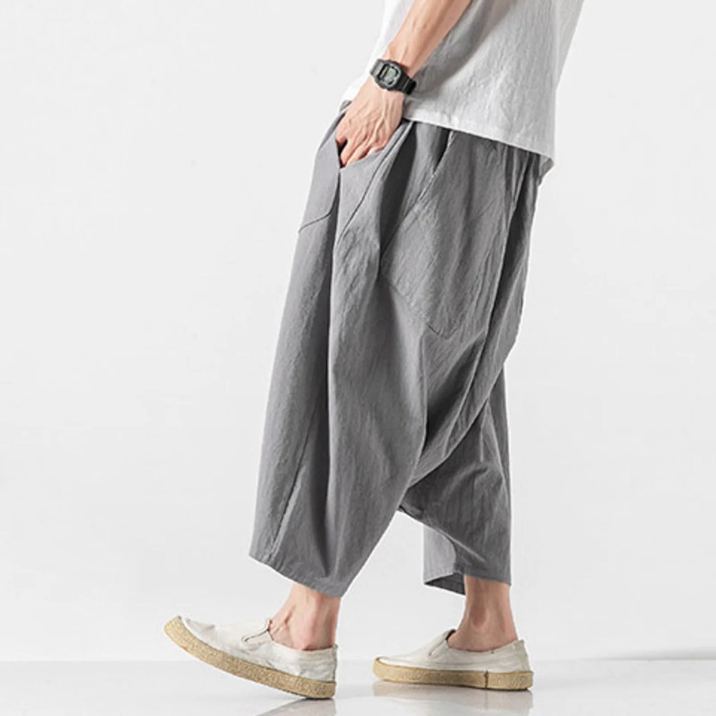 Theo Drop Crotch Cotton Shorts