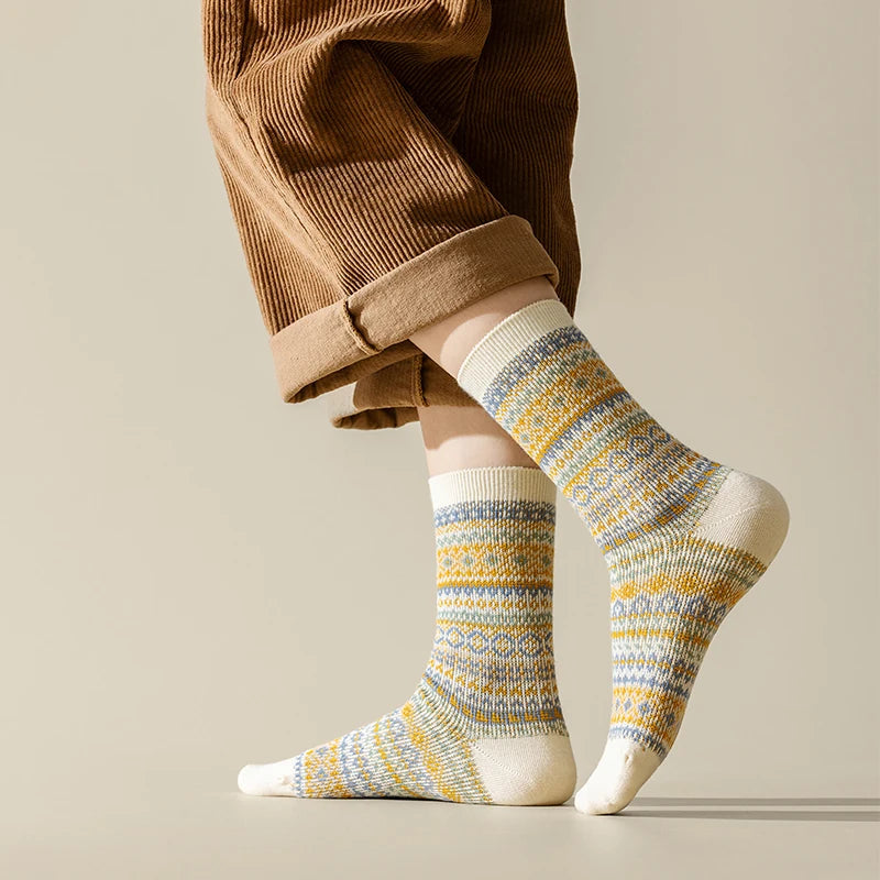 Freja Nordic Knit Socks – Set of Three