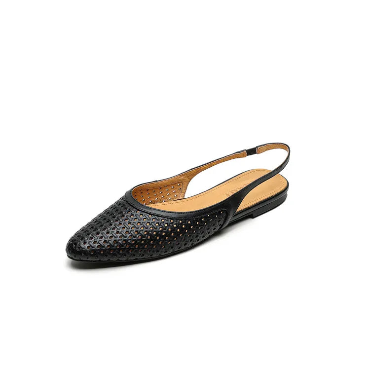 Jasmine St Tropez Woven Flats - Pointed Toe Slingback