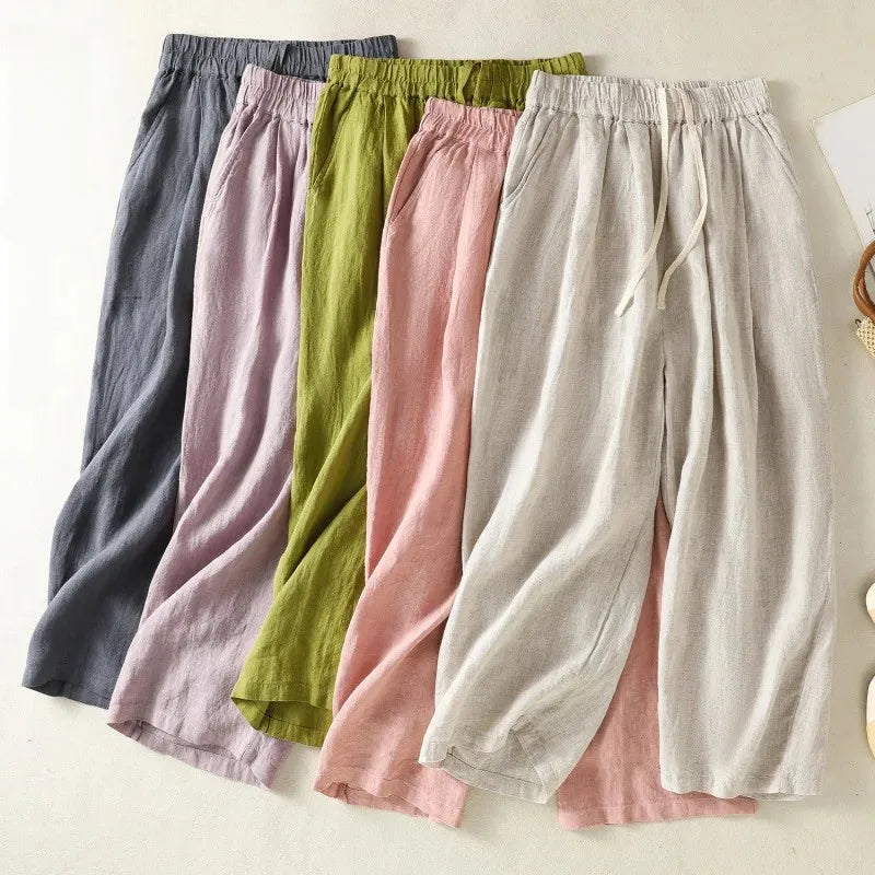 Clara Wide Leg Linen Pants