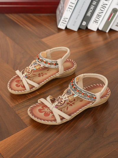 Giulia Beaded Slingback Sandals – Cushioned Footbed Slip-On