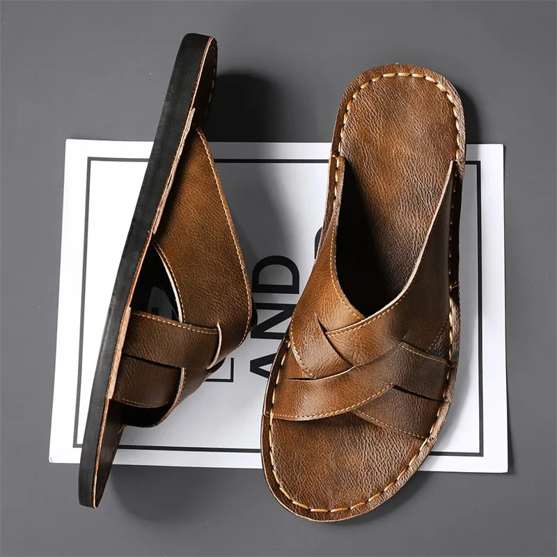 Yanis Leather Slide