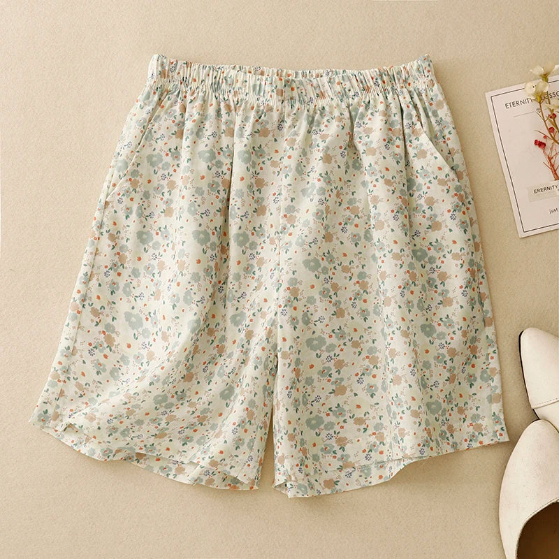 Bloom Floral Linen Short