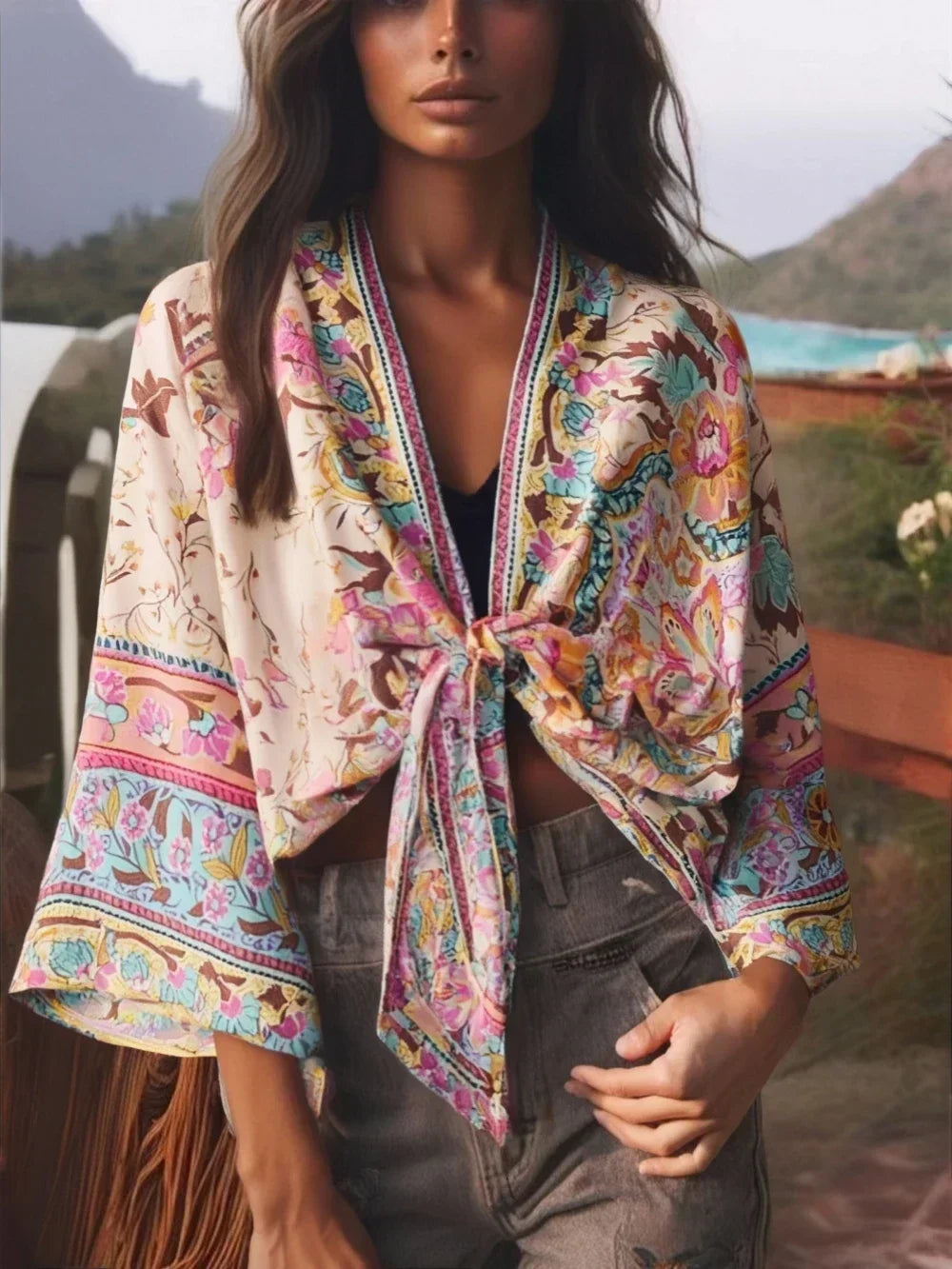 Floral Kimono Blouse