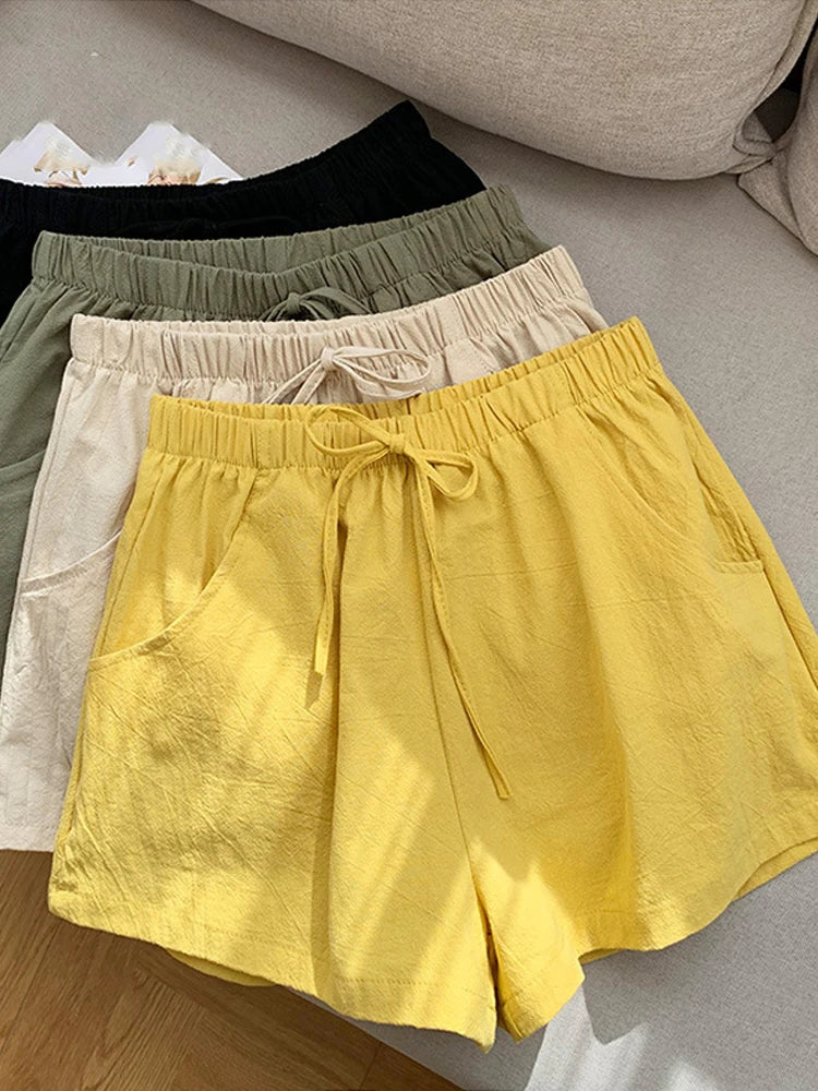 Linen High Waist Short