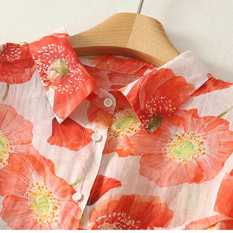 Bloom Linen Print Shirt